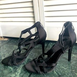 Black Jeweled Heels